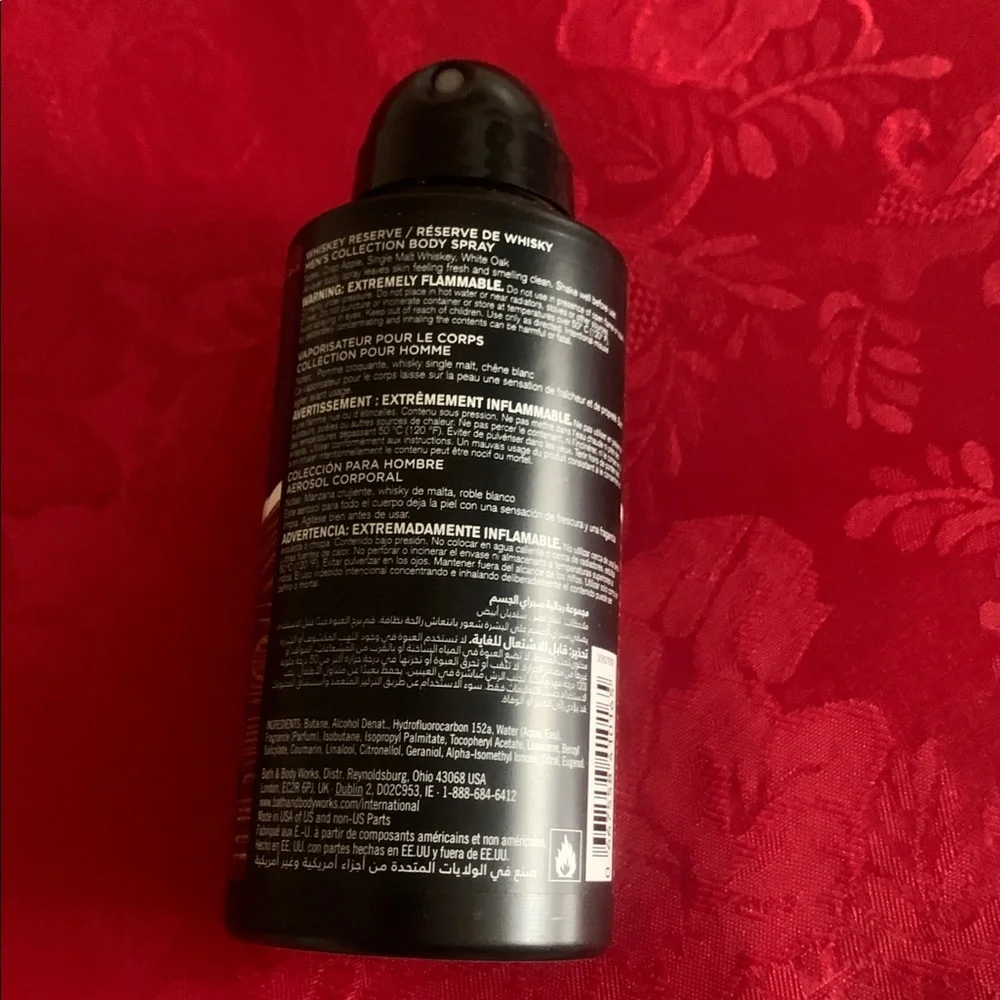 Bath & Body Works Whiskey Reserve Body Spray - Black and Brown 725